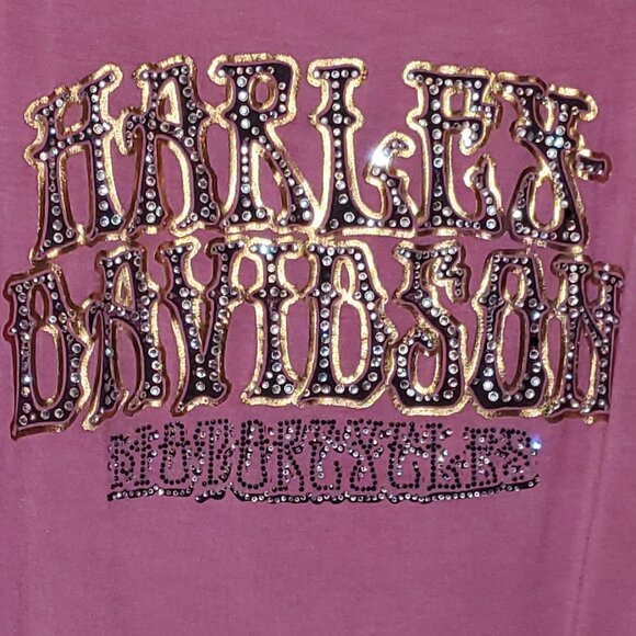 Harley-Davidson Motorcycle rhinestone Soft & Stretchy 1xl - Picture 3 of 8